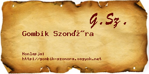 Gombik Szonóra névjegykártya
